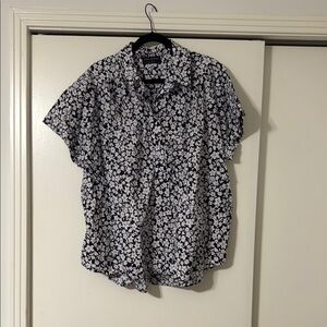 Lane Bryant Black and White Blouse